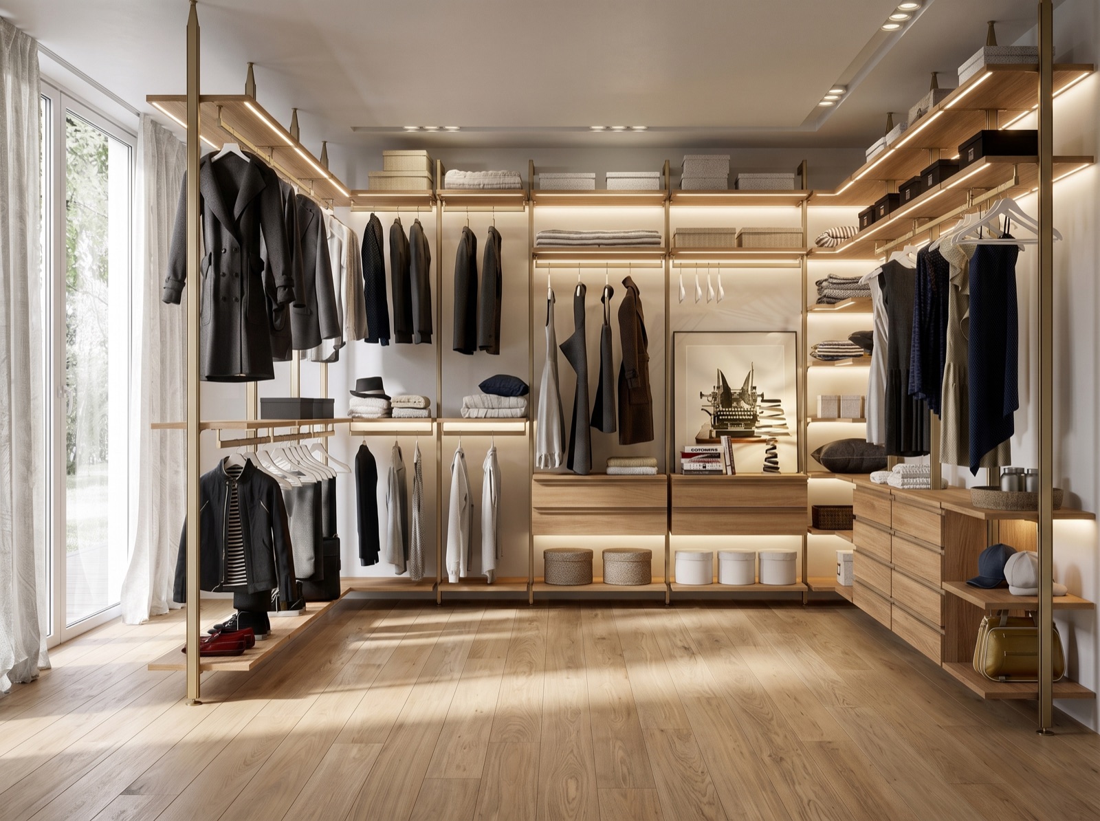 Ambiance dressing bois naturel